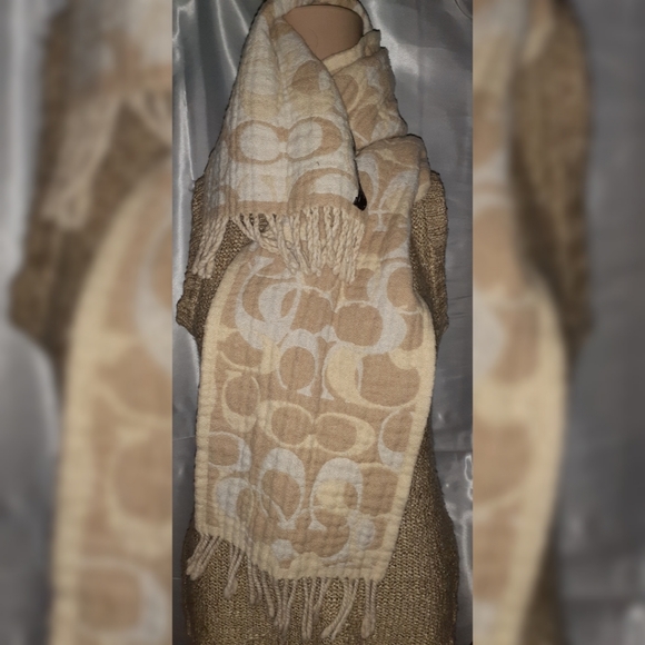 Coach Signature Reversible Muffler Scarf - Picture 8 of 8